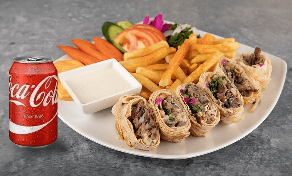Arabic meat shawarma dish